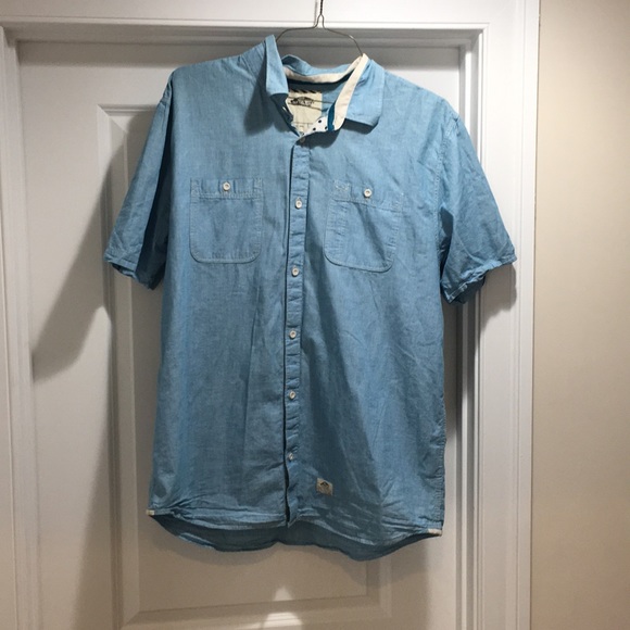 vans blue button up